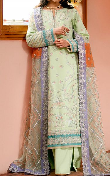 Maryum N Maria Mint Green Lawn Suit | Pakistani Lawn Suits- Image 1