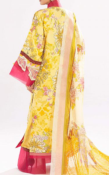 Maryum N Maria Yellow Lawn Suit | Pakistani Lawn Suits- Image 2