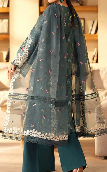 Maryam Hussain Green Lawn Suit | Pakistani Lawn Dress in USA- Image 2