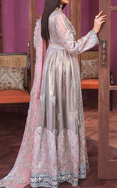 Maryum N Maria Grey Net Suit | Pakistani Dresses in USA- Image 2