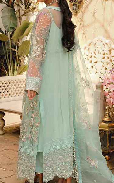 Maryum N Maria Mint Green Net Suit | Pakistani Dresses in USA- Image 2