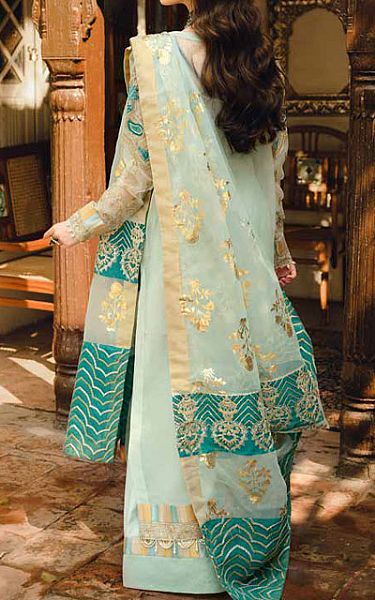 Maryum N Maria Mint Green Organza Suit | Pakistani Dresses in USA- Image 2