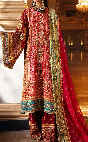 Maryum N Maria Magenta Organza Suit | Pakistani Dresses in USA- Image 1