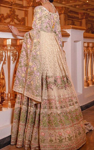 Maryum N Maria Ivory Organza Suit | Pakistani Wedding Dresses- Image 2