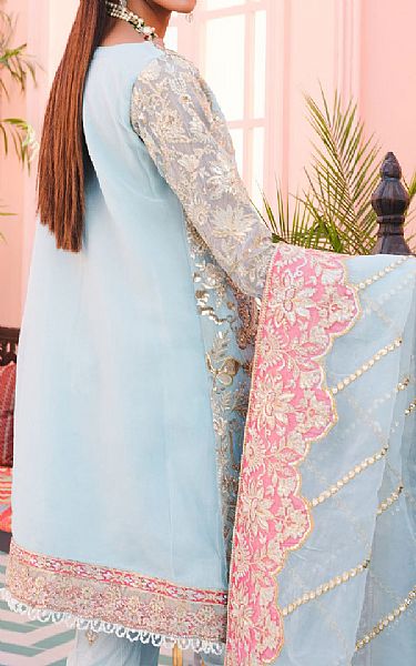 Maryum N Maria Sky Blue Organza Suit | Pakistani Dresses in USA- Image 2