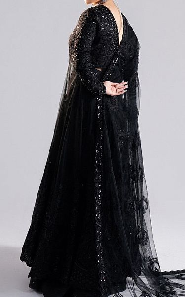 Maryum N Maria Black Grip Suit | Pakistani Embroidered Chiffon Dresses USA- Image 2