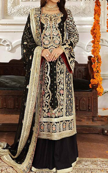Maryum N Maria Black Chiffon Suit | Pakistani Dresses in USA- Image 1