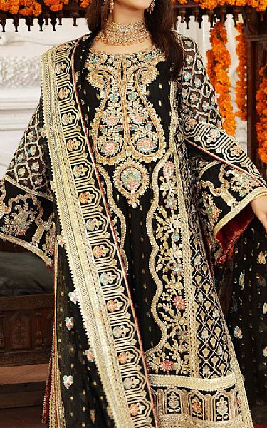 Maryum N Maria Black Chiffon Suit | Pakistani Dresses in USA- Image 2