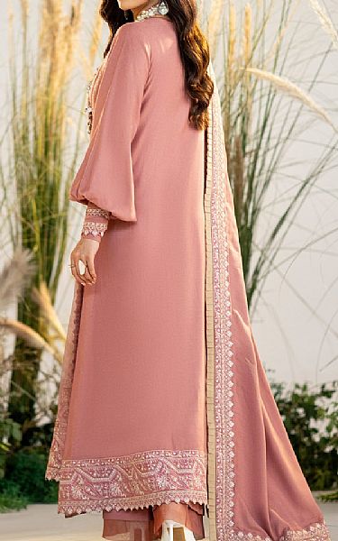 Maryum N Maria Tea Pink Leather Suit | Pakistani Winter Dresses- Image 2