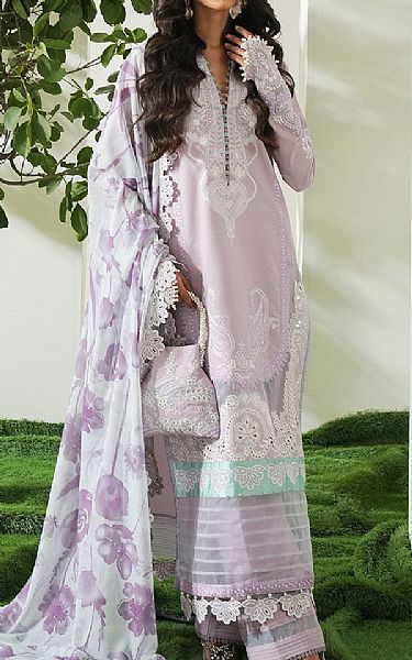 Maryum N Maria Lilac Lawn Suit | Pakistani Lawn Dress in USA- Image 1