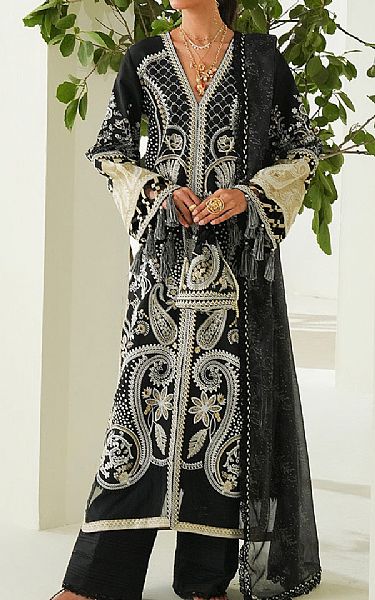 Maryum N Maria Black Lawn Suit | Pakistani Lawn Dress in USA- Image 1