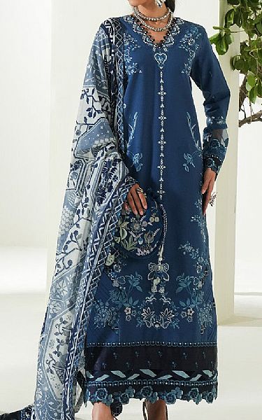 Maryum N Maria Dusk Blue Lawn Suit | Pakistani Lawn Dress in USA- Image 1