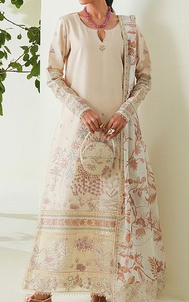 Maryum N Maria Ivory Lawn Suit | Pakistani Lawn Dress in USA- Image 1