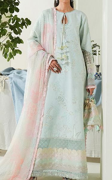 Maryum N Maria Pale Aqua Lawn Suit | Pakistani Lawn Dress in USA- Image 1
