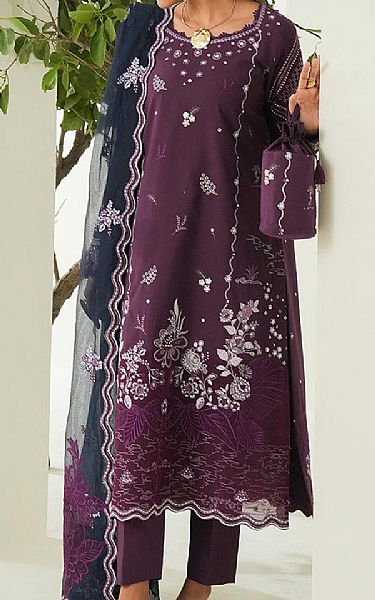 Maryum N Maria Dull Purple Lawn Suit | Pakistani Lawn Dress in USA- Image 1