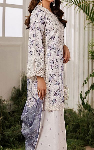 Mohagni Off-white Cotton Suit | Pakistani Lawn Dress in USA- Image 2