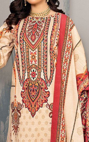 Brink Pink/Ivory Khaddar Suit | Pakistani Dresses in USA