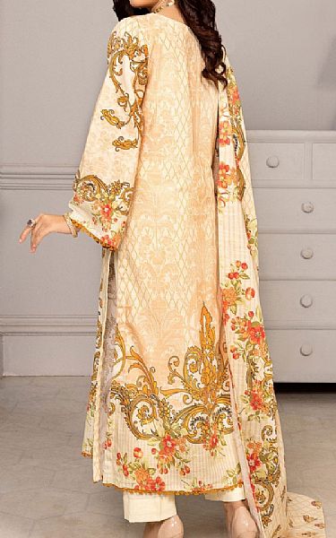 Off-white Khaddar Suit | Mohagni Pakistani Winter Dresses