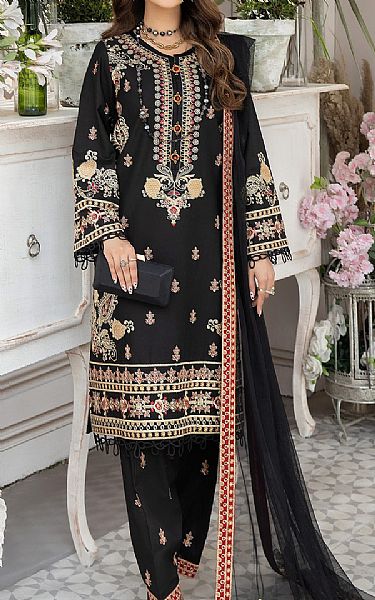Mohagni Black Lawn Suit | Pakistani Lawn Suits- Image 1