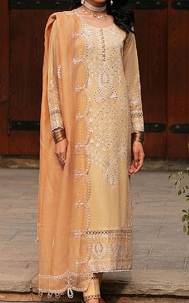 Mohagni Sand Gold Lawn Suit | Pakistani Lawn Suits- Image 1