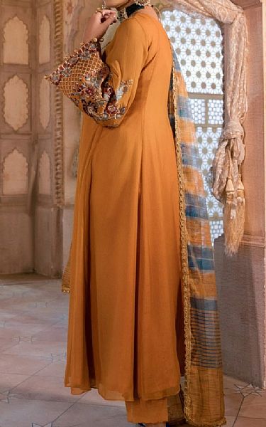Mohagni Rust Chiffon Suit | Pakistani Dresses in USA- Image 2