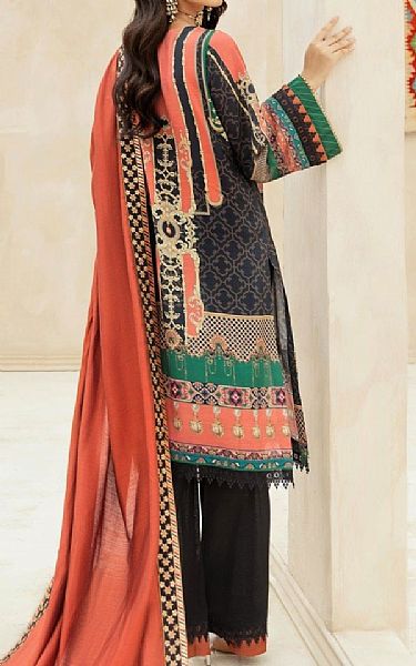 Charcoal Raw Silk Suit | Mohagni Pakistani Chiffon Dresses