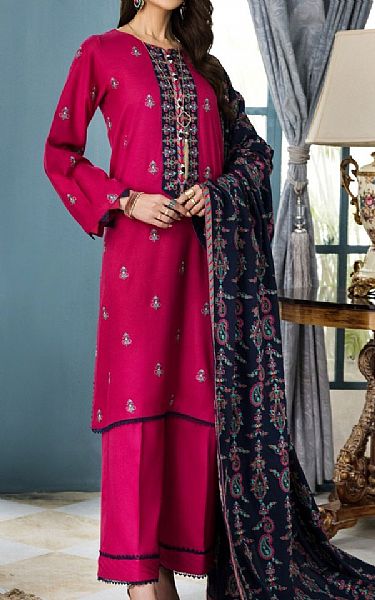 Mohagni Magenta Dhanak Suit | Pakistani Dresses in USA- Image 1
