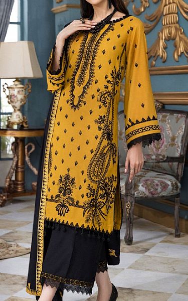Mohagni Mustard Dhanak Suit | Pakistani Dresses in USA- Image 1