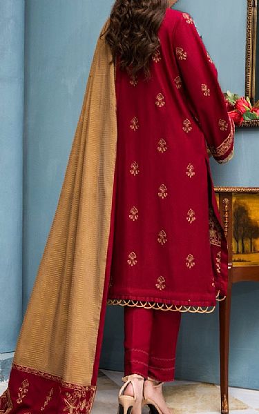 Mohagni Crimson Dhanak Suit | Pakistani Dresses in USA- Image 2