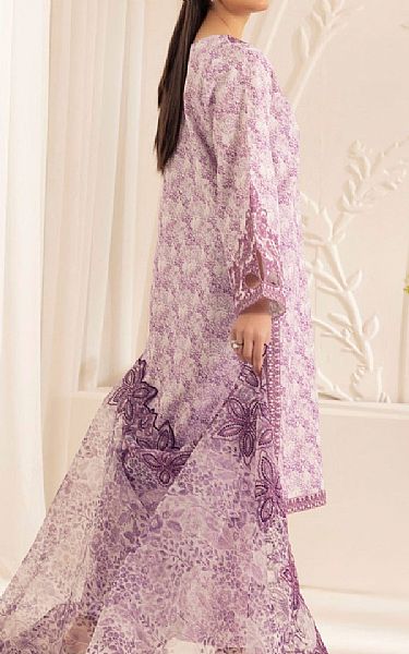 Mohagni Lilac/Off White Lawn Suit | Pakistani Lawn Dress in USA- Image 2