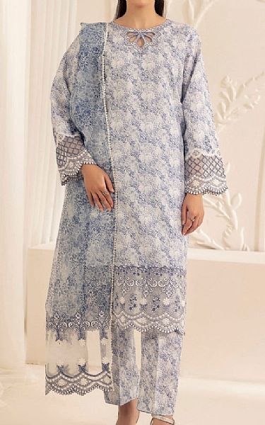 Mohagni Grey Lawn Suit | Pakistani Lawn Dress in USA- Image 1