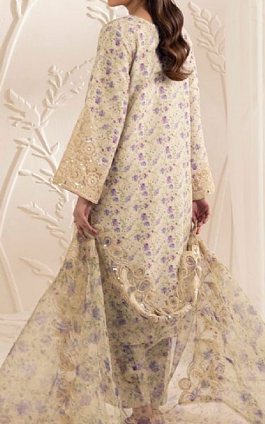 Mohagni Off White Lawn Suit | Pakistani Lawn Dress in USA- Image 2