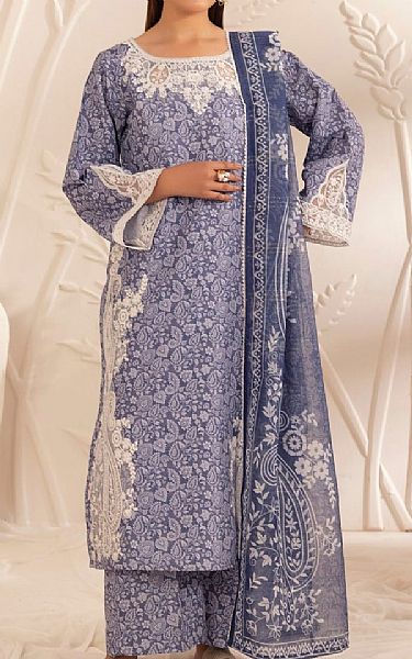 Mohagni Purple Haze/Off White Lawn Suit | Pakistani Lawn Dress in USA- Image 1