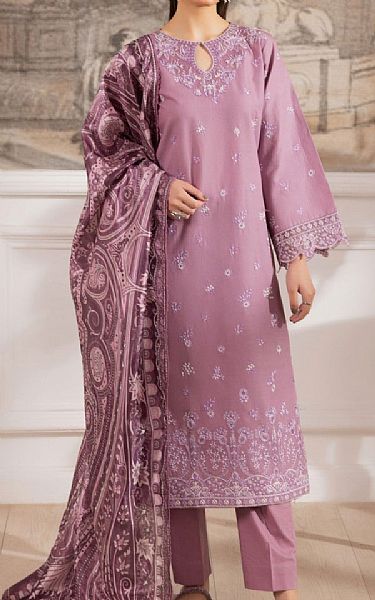 Mohagni Rose Pink Lawn Suit | Pakistani Lawn Dress in USA- Image 1
