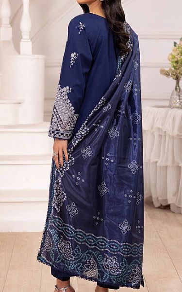 Mohagni Navy Blue Lawn Suit | Pakistani Lawn Dress in USA- Image 2