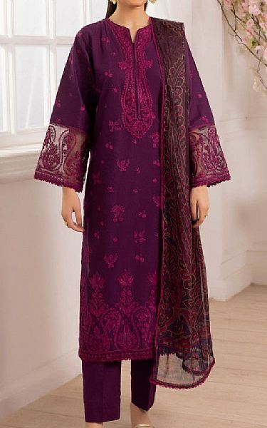 Mohagni Egg Plant Lawn Suit | Pakistani Lawn Dress in USA- Image 1