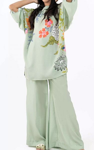Mor To Go Green Multi Floral | Pakistani Pret Wear Clothing by Mor To Go- Image 1