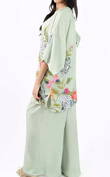 Mor To Go Green Multi Floral | Pakistani Pret Wear Clothing by Mor To Go- Image 2