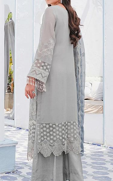 Motifz Grey Crinkle Chiffon Suit | Pakistani Dresses in USA- Image 2