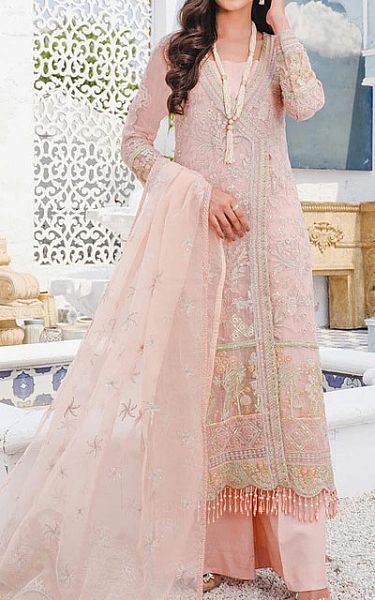 Motifz Baby Pink Crinkle Chiffon Suit | Pakistani Dresses in USA- Image 1