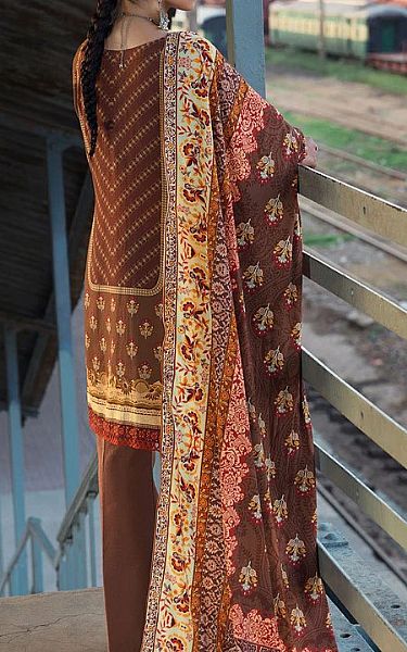Motifz Brown Linen Suit | Pakistani Dresses in USA- Image 2
