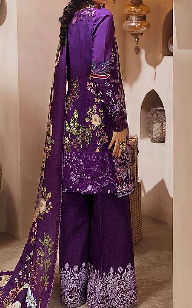 Motifz Purple Linen Suit | Pakistani Dresses in USA- Image 2
