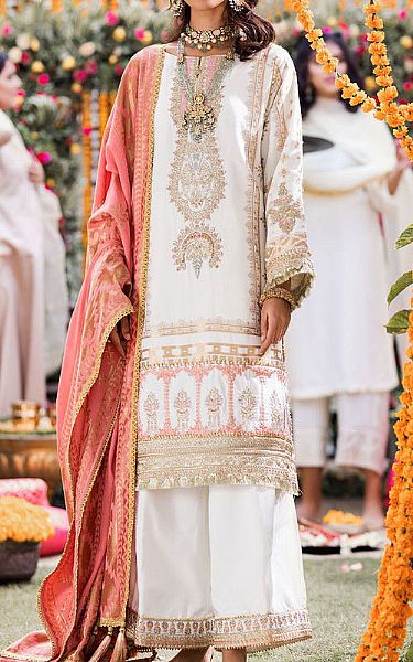 Motifz White Jacquard Suit | Pakistani Dresses in USA- Image 1