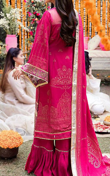 Motifz Magenta Jacquard Suit | Pakistani Dresses in USA- Image 2