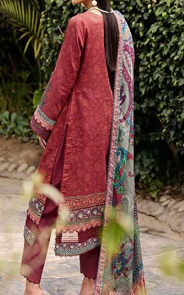 Motifz Maroon Lawn Suit | Pakistani Lawn Suits- Image 2