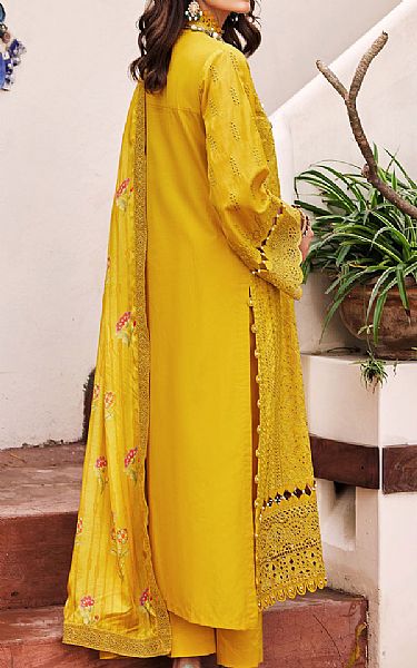Motifz Saffron Yellow Lawn Suit | Pakistani Lawn Suits- Image 2