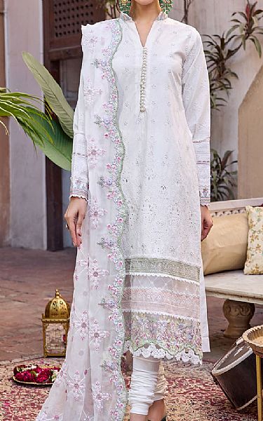 Motifz White/Lilac Lawn Suit | Pakistani Lawn Suits- Image 1