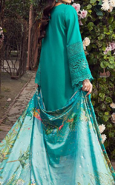 Motifz Teal Lawn Suit | Pakistani Lawn Suits- Image 2