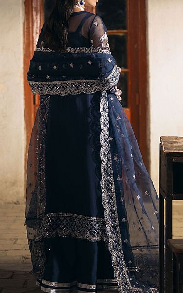 Motifz Navy Crinkle Chiffon Suit | Pakistani Embroidered Chiffon Dresses USA- Image 2