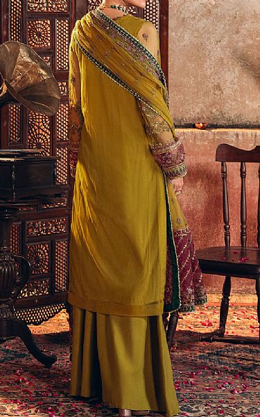 Motifz Reef Gold Net Suit | Pakistani Embroidered Chiffon Dresses USA- Image 2